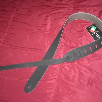 new with tags very near A+ Perri’s Leathers Ltd BM2-NKL 2" Soft Italian Premium Leather Nickel (light gray) / Suede Black Guitar Strap - main side is Nickel Leather / other side is Black Suede (can be reversed) - adjustable length of 35" to about 50" image 18