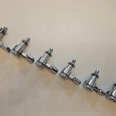 LEFTY G&L 500 Schaller NOS locking tuners chrome - 6 inline set image 5