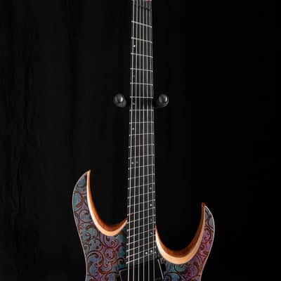 Mayones Duvell Elite VF EMG 6 Transparent Custom Floral image 13