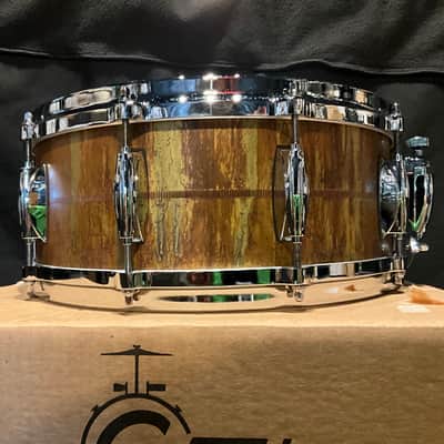 Gretsch GAS5514-KC Keith Carlock Signature 5.5x14" Brass Snare Drum 2021 - Vintage Patina image 5