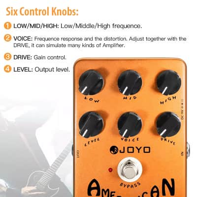 Joyo JF-14 Overdrive Guitar Pedal American Sound Amp Simulator True Bypass image 6