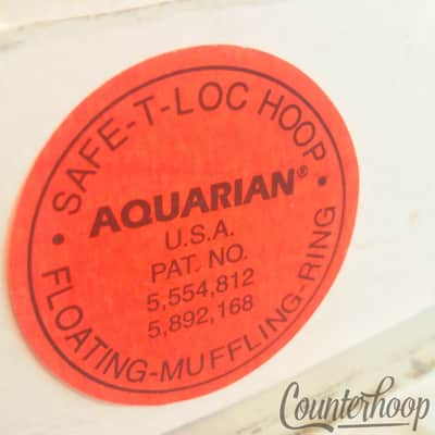 *Aquarian 22" Focus Coated Batter Head Floating Muffler Ring USA Safe-T-Loc Hoop image 4