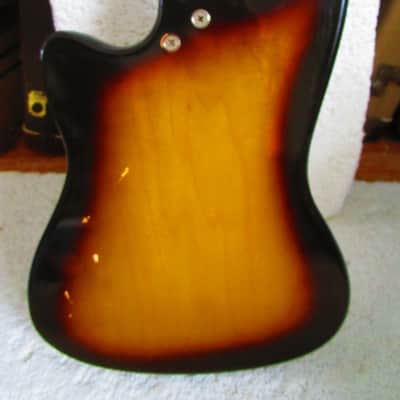 Harmony H-15 Bobcat Guitar, 1960's, Sunburst, 2 Dearmond Pickups, Case image 9