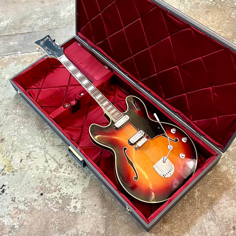 Welson DS-2T Hollowbody electric guitar 1960’s - Sunburst vox EKO Crucianelli es-335 original vintage italy image 1