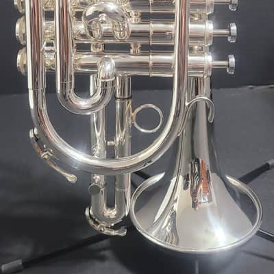 Getzen Eterna PRO Eterna 800S Silver L B Cornet, M/P 's and hardcase  Case  Silver Plate image 21