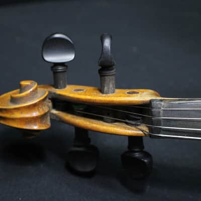An Antique Unmarked German Made ? Full Size 4/4 Violin, Bow & Original Wood Case # 12 V image 3