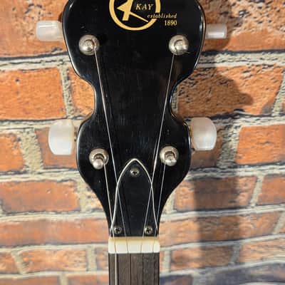 Vintage 1970s Kay KBJ-12 5-String Banjo w/ Chipboard Case image 3
