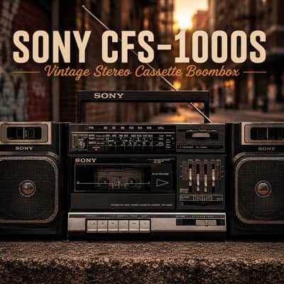 SONY CFS-1000S πRaReπ Vintage Stereo Cassette Boombox image 1