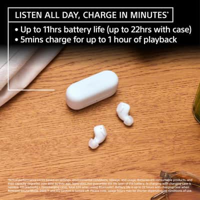 Sony WF-C510 Truly Wireless Earbuds with 22-Hour Battery, IPX4, Multipoint, Black image 4