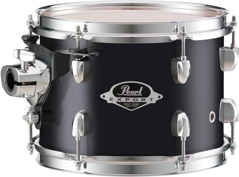 Pearl Export Mounted Tom - 7 inches x 10 inches Jet Black image 1