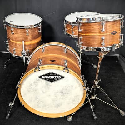 Craviotto Walnut with Cherry Inlay 4 Piece Shell Pack image 2