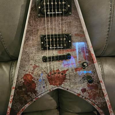Dean Michael Amott Tyrant Battle Axe RARE Dave Mustaine flying V *UPGRADES Seymour Duncan black winter pickups image 11