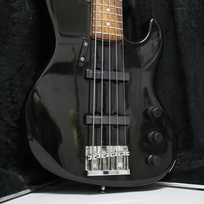 1993 Fender Jazz Bass Plus V 5-String Bass Black w/HSC image 2