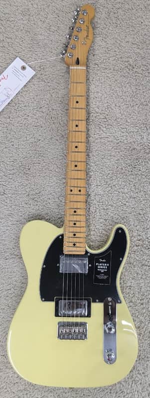 Mint Fender Player II Telecaster HH Elec guitar, Maple Fingerboard, Hialeah Yellow image 1