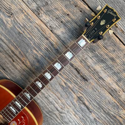 Used Gibson J-200 Artist Jumbo Acoustic Guitar - Sunburst w/OHSC image 3