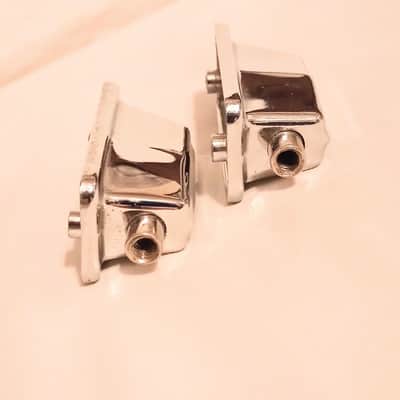 UNMARKED COFFIN STYLE DRUM LUGS PAIR-CHROME-FREE SHIP TO C-USA! image 2