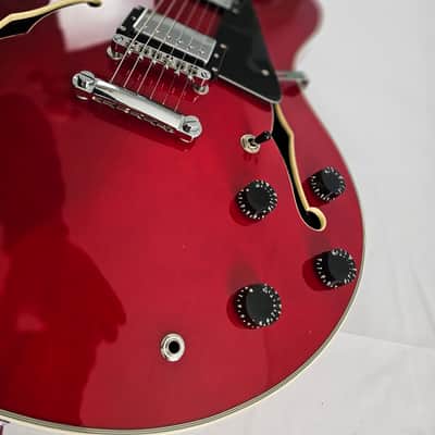 Stellar Mercury 008 Red ES-335 Type Clone - Maple, Rosewood image 6