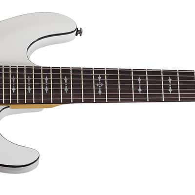 Schecter Omen-7 Electric Guitar in Vintage White Finish image 3