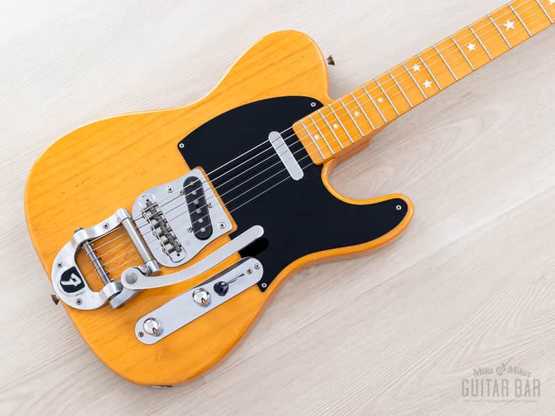 2006 Fender Telecaster ‘52 Vintage Reissue TL52-118BTX Butterscotch w/ Bigsby & Custom Inlay, Japan CIJ image 1
