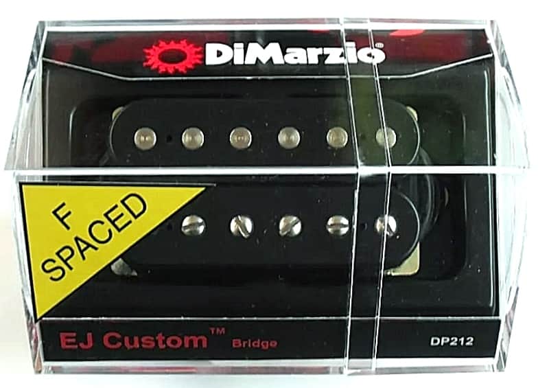 DiMarzio DP212 EJ Custom Humbucker F-Spaced Electric Guitar Bridge Pickup Black image 1