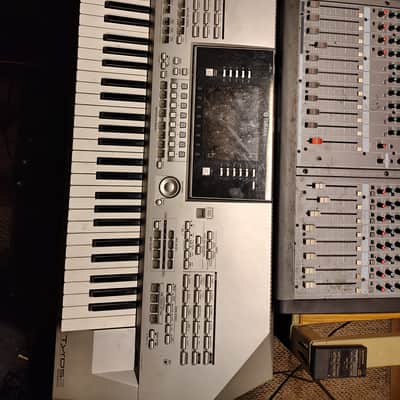 Yamaha Tyros4 61-Key Arranger Workstation Keyboard 2010s - Silver image 1