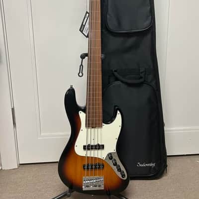 Sadowsky MetroExpress J/J 5 String Bass Fretless w/Lines Tobacco Sunburst image 1