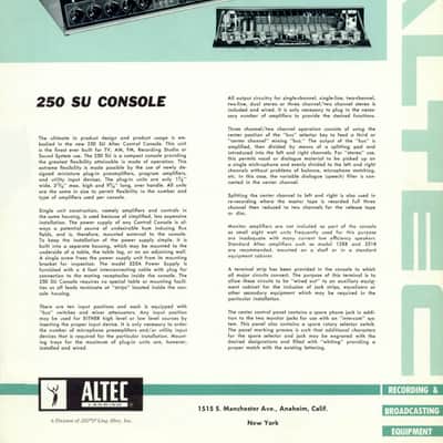 Legendary Altec 250SU 12x2 Tube Mixer Recording Console Bild 3