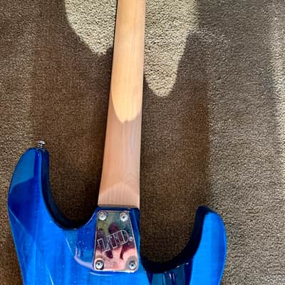 ESP LTD MH-103 QM - 2016, See Thru Blue, Left Handed image 12