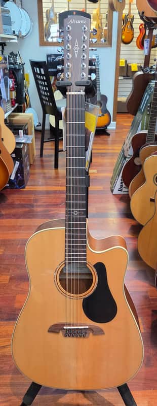 Alvarez AD60-12 CE 12 String Artist Dreadnought Acoustic Electric Guitar - Natural image 1