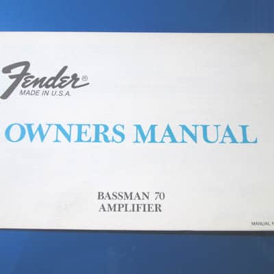 REAL ORIGINAL '78 FENDER BASSMAN 70 HEAD Tube Guitar Amp OWNERS MANUAL ! Nice! image 1