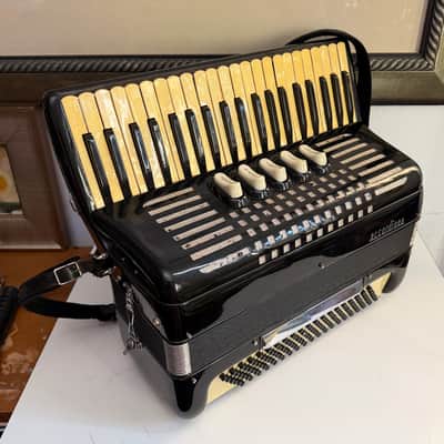 Excelsior Model 245 Accordion Piano Black Gloss Finish With Original Case image 3