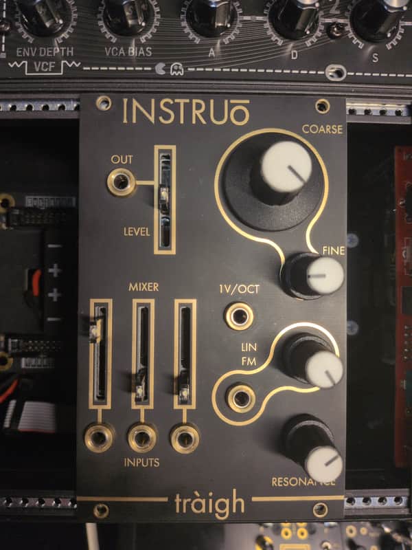 Instruo Traigh Low Pass Ladder VCF, 3-Channel Mixer, FM and 1v/o input - Black image 1