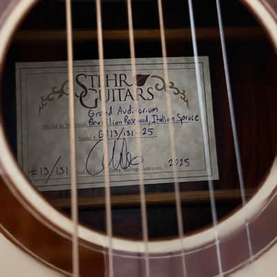 Joel Stehr Grand Auditorium 2025 Brazilian Italian Spruce image 6
