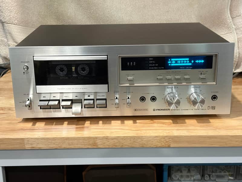 Pioneer CT-F650 4-Track Stereo Cassette Tape Deck 1979 - 1981 - Silver image 1