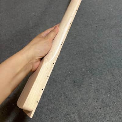 22fret Natural color Banana head  Maple Guitar Neck sickle lock nut Stainless steel frets. 9.5 radius image 5