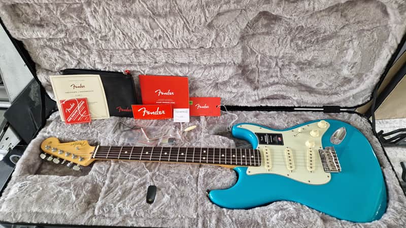 Fender American Professional II Stratocaster Miami Blue SSS Electric Guitar image 1