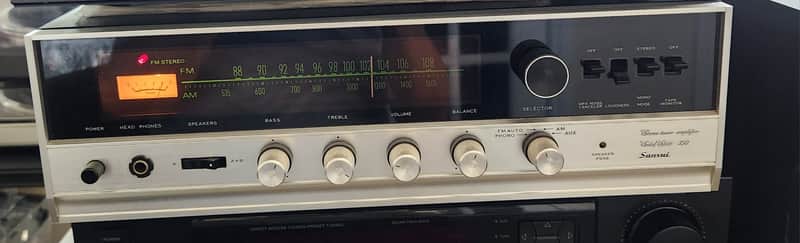 Sansui Vintage Sansui 350A stereo receiver 1976 - Black image 1