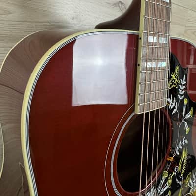 Gibson Acoustic Hummingbird Standard Acoustic-electric Guitar - Wine Red image 4