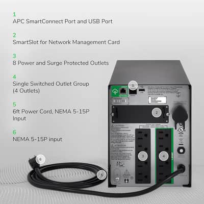 APC SMART-UPS 1500VA (Interactive Uninterruptible Power Supply) 2023 - Black image 3