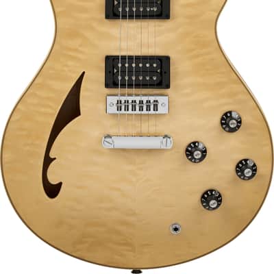 EVH SA-126 Special QM Semi-Hollow Electric Guitar, Ebony Fingerboard, El Natural image 2
