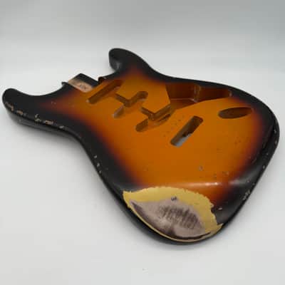 MJT Stratocaster Body Alder Relic Nitro Flame Top mjt6632 image 3