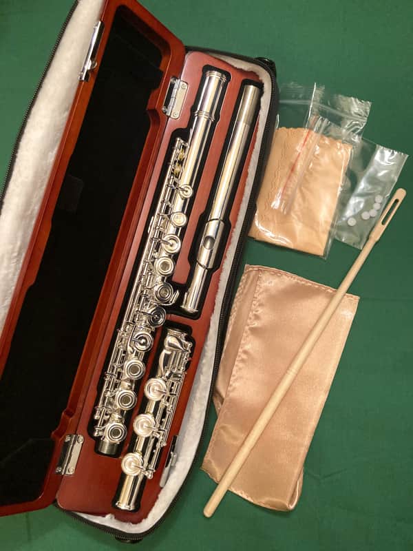 New Student Model Flute-French Keys, Split E, B Foot, Wood Case and Padded Cover image 1
