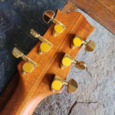 Woodware 1660CE bowl-back electric/acoustic w/LR Baggs pickup + Ovation case - natural image 9