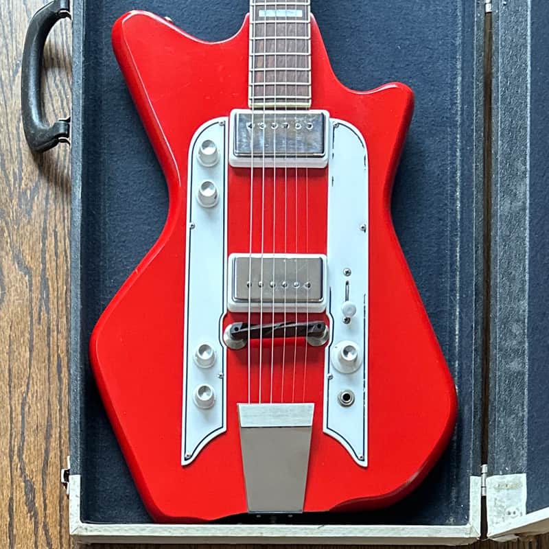 RARE! 1964 Airline “JB Hutto” Wood Body Jack White / Jetsons Guitar (Supro Valco) w/ OHSC image 1