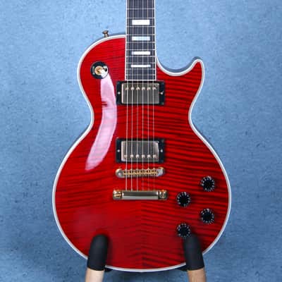 Gibson Les Paul 2011 Custom Flame Top Electric Guitar - Wine Red Preowned image 5