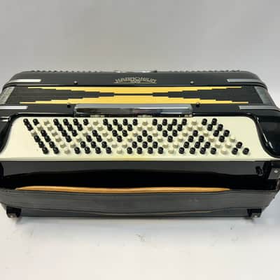 Black Harmonium Piano Accordion LMH 41 120 Made in Italy image 9