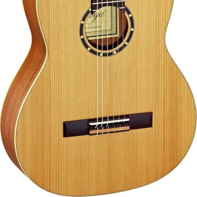 Ortega Guitars R131 Family Series Pro Nylon Classical 6-String Guitar w/ Free Bag, Solid Canadian Western Red Cedar Top and Mahogany Body, Natural Satin Finish image 7