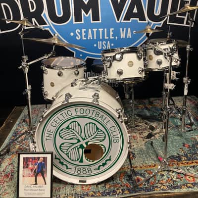 David Palmer's Rod Stewart DW, Collectors Series 4-Piece Custom Maple Set, Stunning! 2008 - White Glass image 2