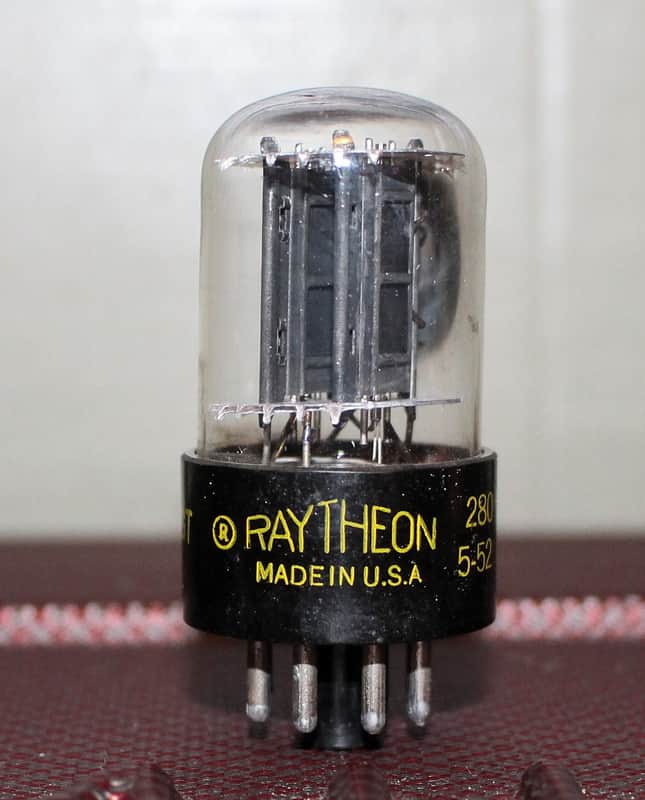 RAYTHEON 6SN7GT VT-231 PERFECT BALANCE BLACK PLATE SIDE D GETTER TEST NOS+ VINTAGE 1955 image 1