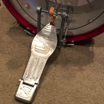 COOL & QUIET! Refurbished Vintage Slingerland Tempo King bass drum pedal leather strap for set kit w/ Ludwig beater image 10